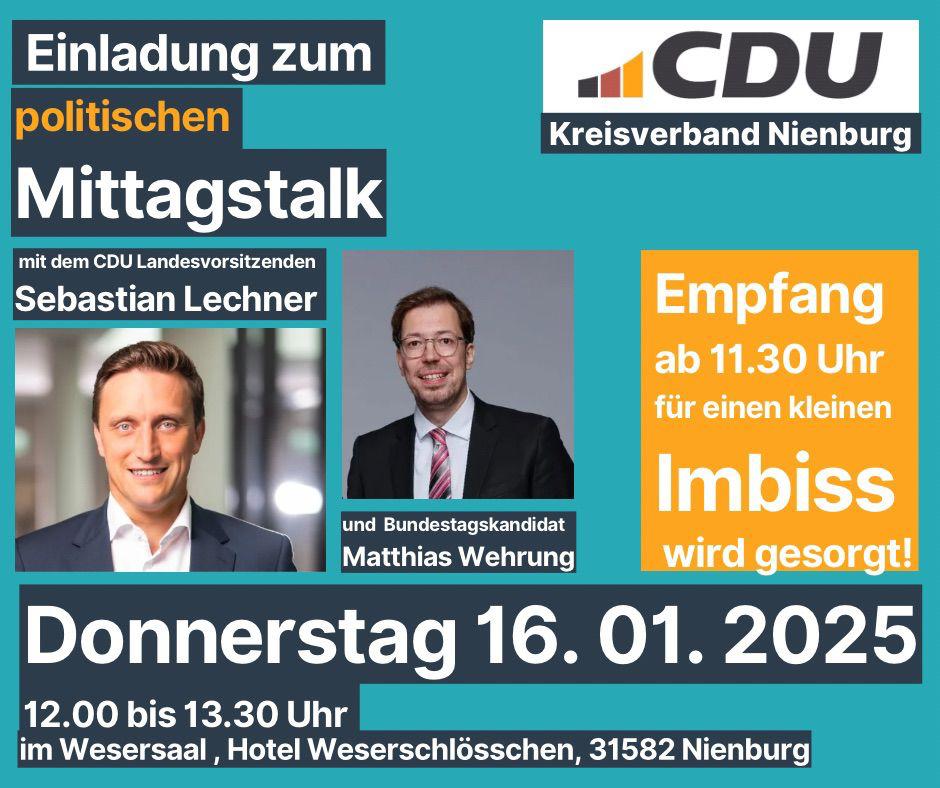 Einladung zum Mittagstalk mit Sebastian Lechner